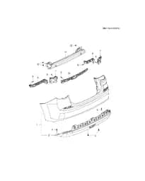 Задняя облицовка бампера для Chevrolet Monza, 26260545