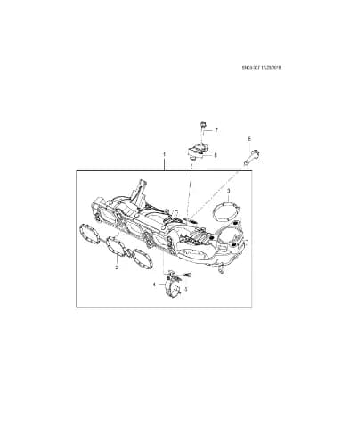 Датчик абсолютного давления во впускном коллекторе для Chevrolet Monza, 24106663