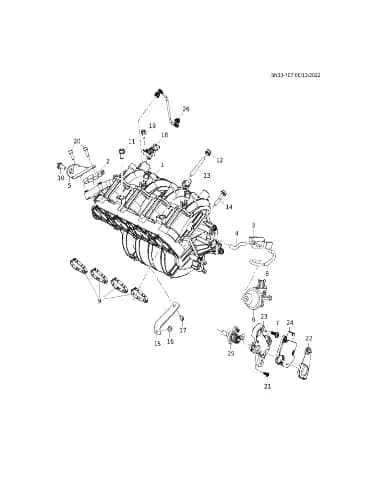 Регулирующий клапан впускного коллектора для Chevrolet Monza, 9048411