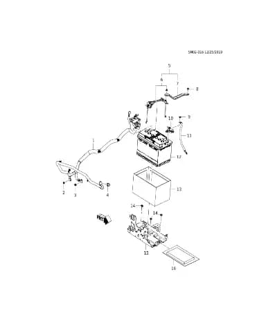 Аккумуляторная батарея, знак для Chevrolet Monza, 26248755
