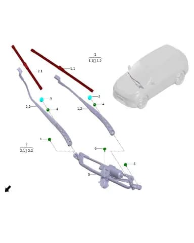 Болт с шестигранной головкой и шайбой для Leapmotor C11, F140B0625T1F61L-4