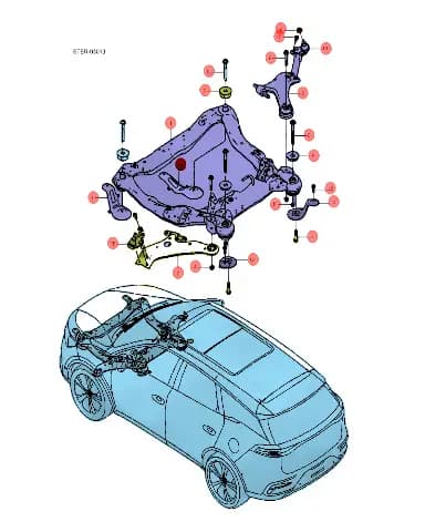 Гайка с фланцем для BYD Tang EV 2022, 11489591-00