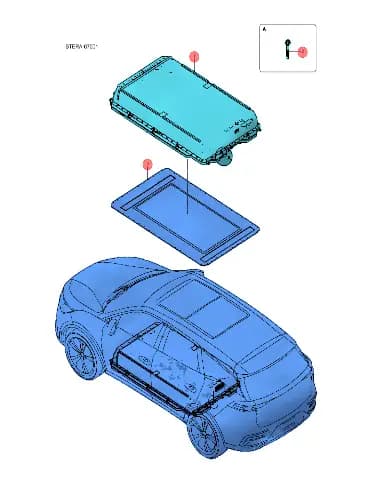 Болт с шестигранной головкой, пружинной и плоской шайбой в сборе для BYD Tang EV 2022, 13756526-00
