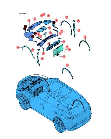 Декоративная панель правого переднего отсека, стандартный черный для BYD Tang EV 2022, 11785956-00