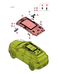 Левый солнцезащитный козырек, темно-черный для BYD Tang EV 2022, 12956341-00