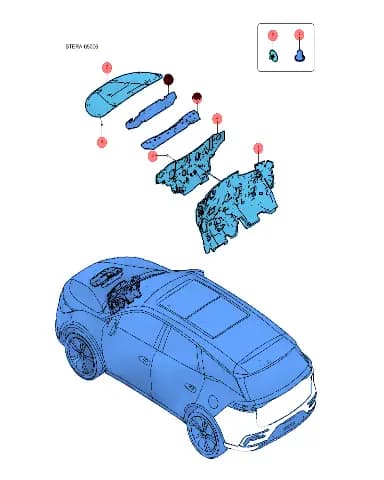 Изоляционный слой передней стенки в сборе для BYD Tang EV 2022, 13096925-00
