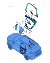 Накладка задней правой двери в сборе, туманно-серый для BYD Tang EV 2022, 14598867-00