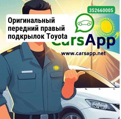 Оригинальный передний правый подкрылок Toyota Highlander 2023
