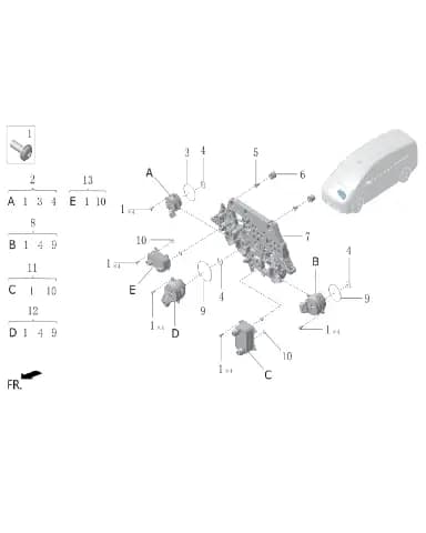 Электронный водяной насос отопителя для Lixiang MEGA 2024, W01-21270053