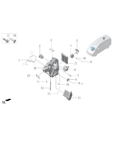 Блок охлаждения в сборе для Lixiang MEGA 2024, W01-90000362