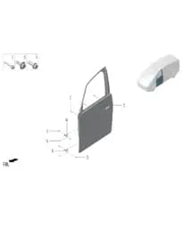 Верхняя петля передней левой двери в сборе для Lixiang MEGA 2024, W01-61060013