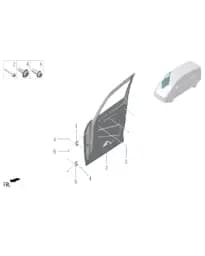 Верхняя петля передней правой двери в сборе для Lixiang MEGA 2024, W01-61060014