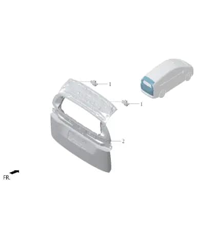 Петля двери багажника в сборе для Lixiang MEGA 2024, W01-63060001
