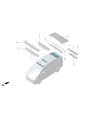 Рейка-крыша, задняя для Lixiang MEGA 2024, W01-90000100