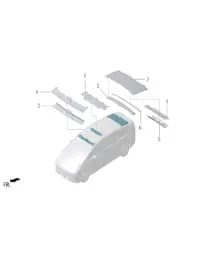 Сборочный узел третьей поперечины верхней крышки для Lixiang MEGA 2024, W01-90000101
