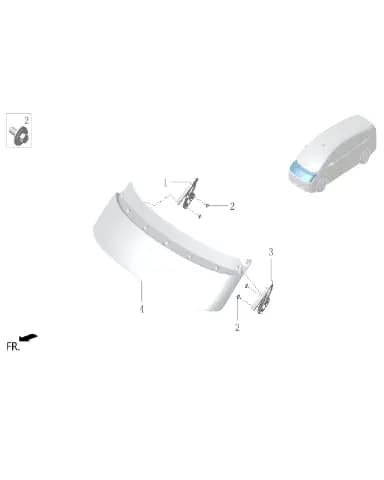 Болт с шестигранным фланцем и плоской шайбой в сборе для Lixiang MEGA 2024, X01-89184820
