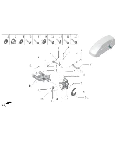 Эксцентриковый болт для Lixiang MEGA 2024, X01-89140142