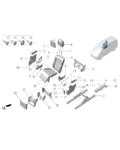 Мягкий подголовник для Lixiang MEGA 2024, W01-55010014