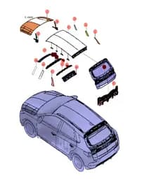 Левая петля капота в сборе для BYD E2 2024, 12591142-00