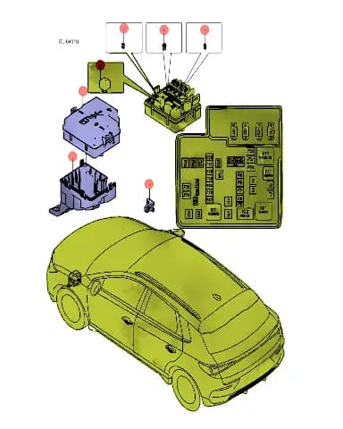 Предохранитель MIDI 70А для BYD E2 2024, 12784463-00