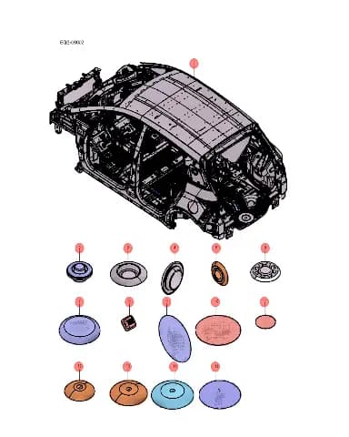 Резиновая заглушка d25-6 для BYD Seagull 2024, 10885503-00