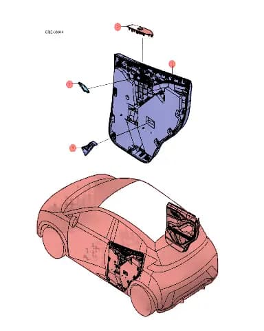 Панельная клипса для BYD Seagull 2024, 12586809-00