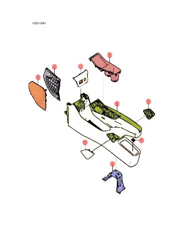 Заглушка правая вспомогательной панели приборов для BYD Seagull 2024, 13599052-00