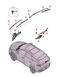 Щетка переднего стеклоочистителя правая в сборе для BYD Tang EV 2022, 11782981-00