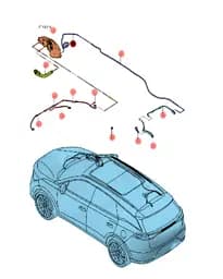 Передний омыватель шланг в сборе I для BYD Tang EV 2022, 11964532-00