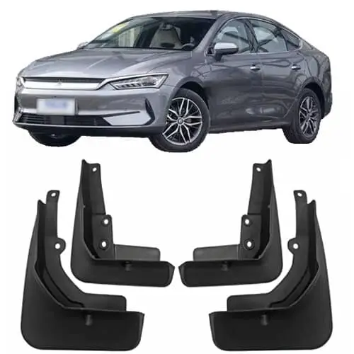 Брызговики BYD Qin Plus, черного цвета