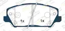 Тормозные колодки UIDNU Ceramic KIA K7 2.4L 2.5L 3.0L 2016-2021, Cadenza 3.3L 2016-2021  Hyundai Grandeur 2.4L 2.5L 3.0L 3.3L 2017-- Azera 3.0L 3.5L 2017--  (керамические)  передние SP1986