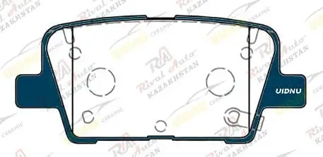 Тормозные колодки UIDNU Ceramic KIA K9 3.3T 3.8L 5.0L 2018-- K900 3.3T 5.0L 2018--  GENESIS G90 3.3T 2019-2021 (керамические)  задние