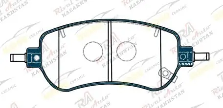 Тормозные колодки UIDNU Ceramic FAW Bestune B70 1.5T 2.0T 2020-- (керамические)  передние