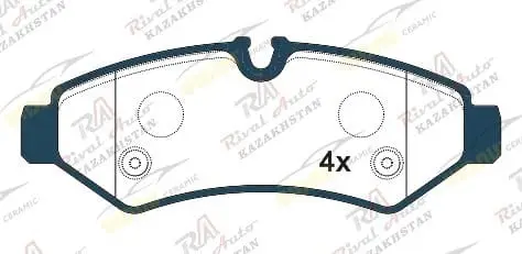 Тормозные колодки UIDNU Ceramic Mercedes-Benz Sprinter (907/910) 3-t/3.5-t/4-t/5-t 2.0L 2.1L 2.2L 3.0L 2018-- (керамические) задние
