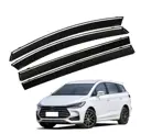 Ветровики, дефлекторы BYD Tang Ev, прозрачные с хромом