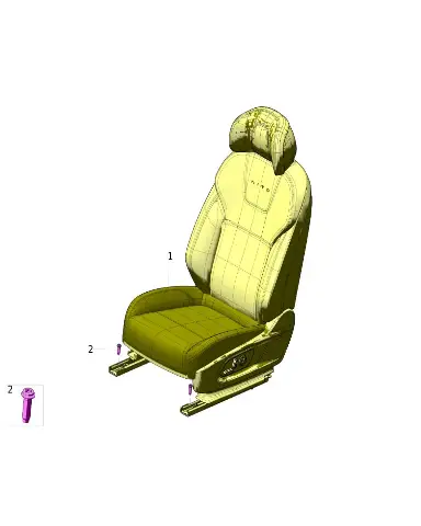 Переднее левое сиденье и спинка в сборе для AITO M5, 6800100-RK62-K207