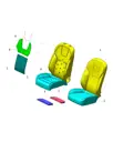 Обшивка переднего левого сиденья в сборе для AITO M5, 6802100-RK02-K213