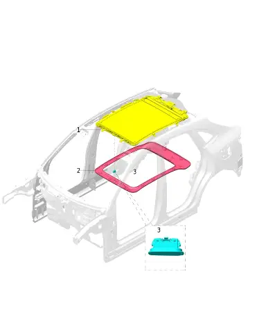 Обшивка потолка в сборе для AITO M5, 5702110-RK06-M124