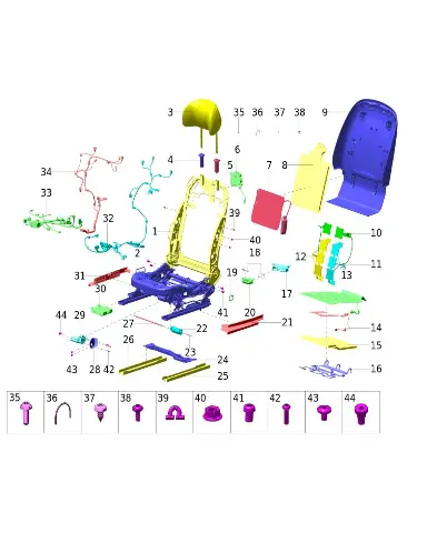 Жгут проводки подушки переднего водительского сиденья в сборе для AITO M5, 6800610-RM03