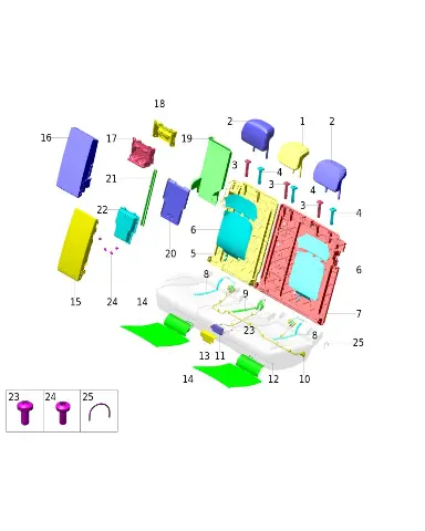 Крышка дна подстаканника для AITO M5, 7305324-RM01