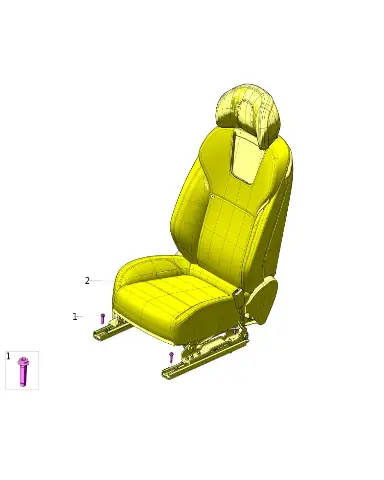 Сиденье переднее правое со спинкой в сборе для AITO M5, 6900100-RK43-K214