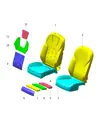Обшивка сиденья передняя левая в сборе для AITO M5, 6802200-RM02-K309