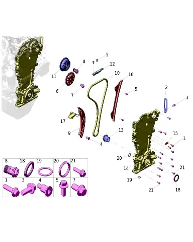 Направляющая цепи ГРМ для AITO M5, 1021150-H08-00A