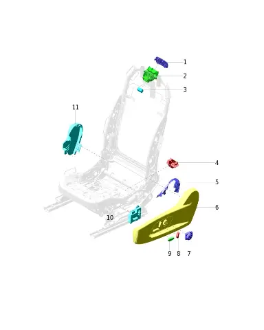 Переключатель регулировки сиденья водителя для AITO M5, 6800220-RK01