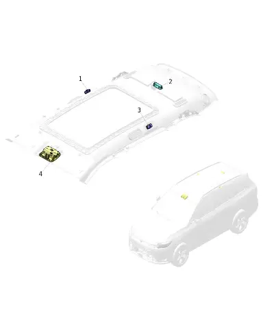 Плафон салона задний правый в сборе для AITO M7, 4123040-SY01-BK08