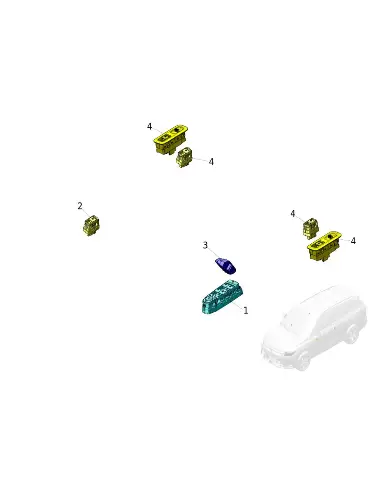 Переключатель центрального замка в сборе для AITO M7, 4280210-RK01-BR15