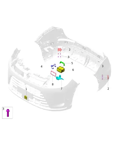 Кронштейн крепления LiDAR передний в сборе для AITO M7, 3560750-SY03