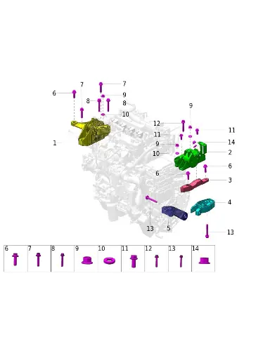 Гайка самоконтрящаяся для AITO M7, Q331C12T13F6
