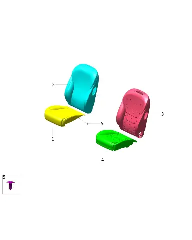 Пеноподушка спинки переднего пассажирского сиденья для AITO M8 2025, 6903600-RR01