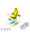 Задняя накладка сиденья для AITO M8 2025, 7209109-RQ01-BK08